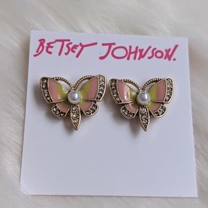 Betsey Johnson butterfly earrings